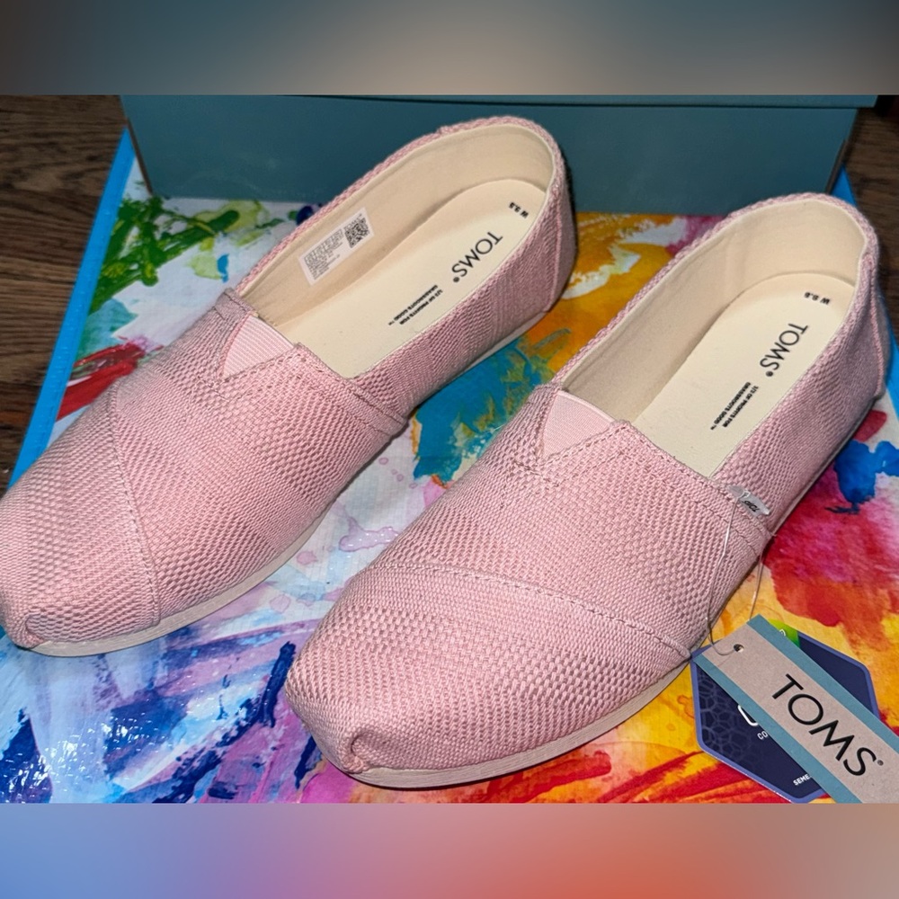 Toms Women's Slip-On Canvas Moccasins - Light Pink